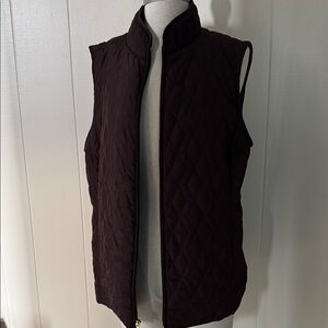 Croft & Barrow Quilted Vest in Rich Brown